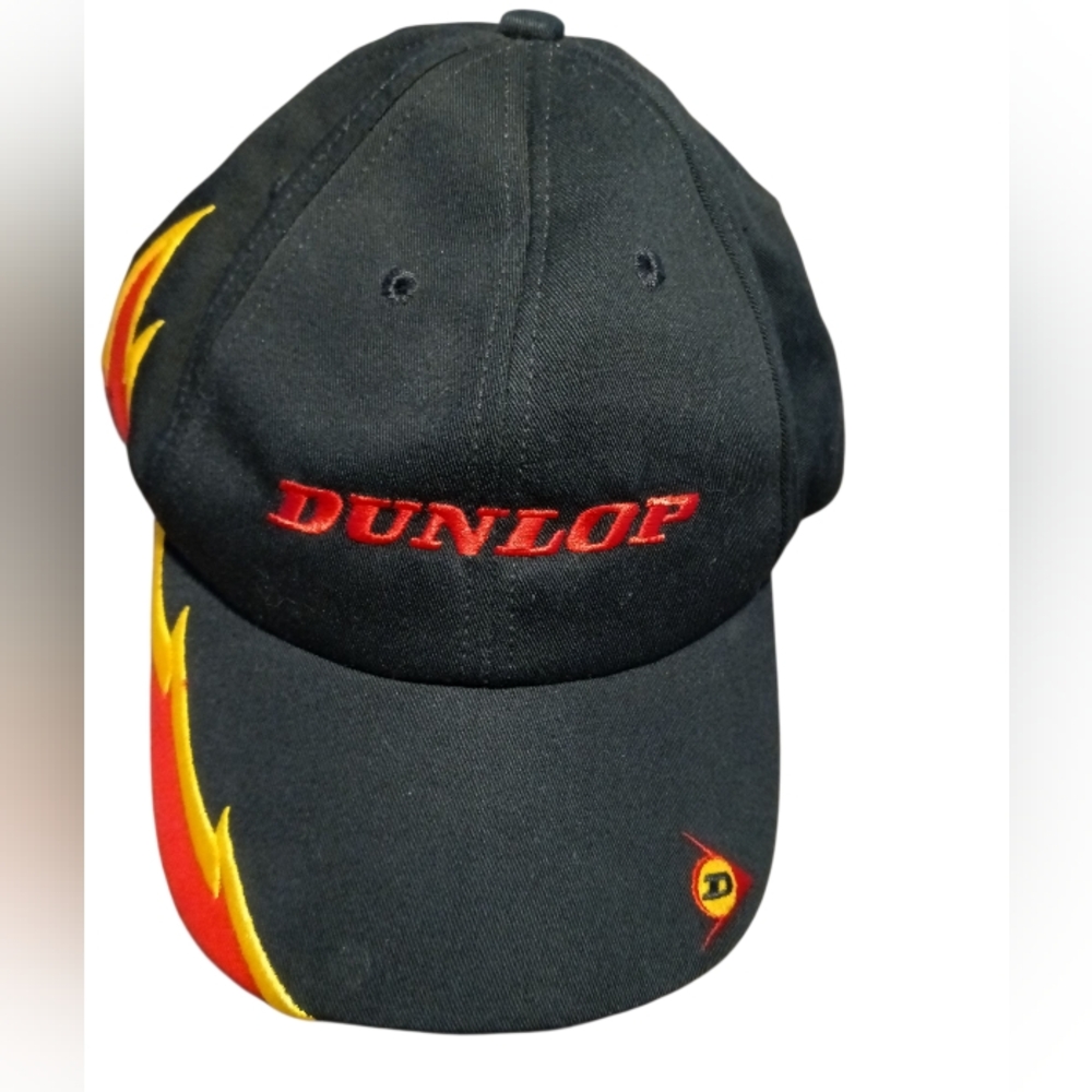 DUNLOP Vintage 80's Flames Swingster Trucker Snapback Black Hat